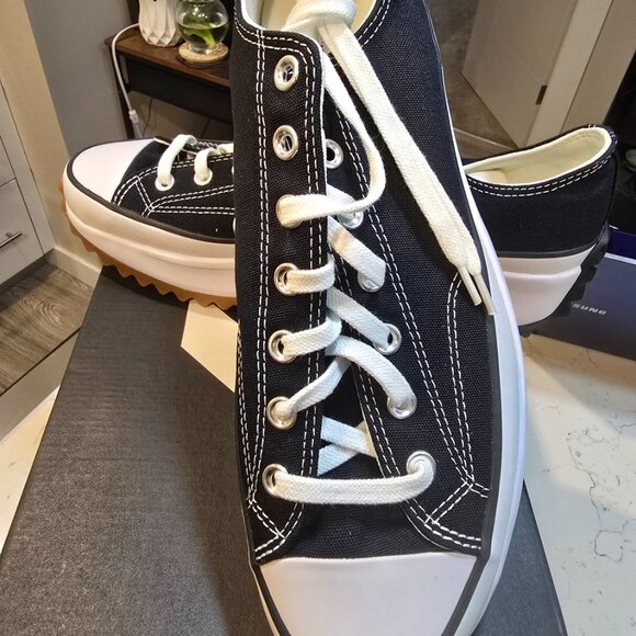 Converse Run Star Hike Low top men's Sneakers 168816C black Canvas SIZE 12 NEW - Picture 3 of 11